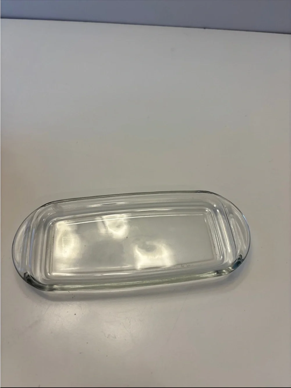 Clear Glass Covered Butter Dish